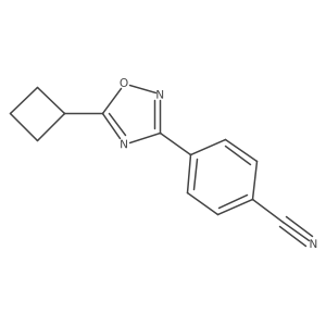 4-(5-Cyclobutyl-1,2,4-oxadiazol-3-yl)benzonitrile Structure