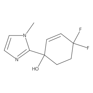 4,4-difluoro-1-(1-methyl-1H-imidazol-2-yl)cyclohex-2-en-1-ol结构式