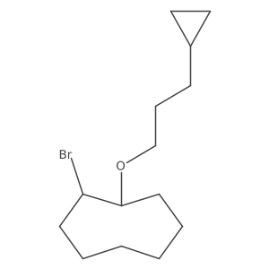 1-Bromo-2-(3-cyclopropylpropoxy)cyclooctane结构式