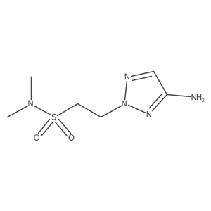 2-(4-amino-2H-1,2,3-triazol-2-yl)-N,N-dimethylethane-1-sulfonamide结构式