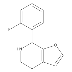 7-(2-fluorophenyl)-4H,5H,6H,7H-furo[2,3-c]pyridine结构式