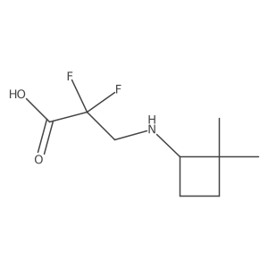 3-[(2,2-Dimethylcyclobutyl)amino]-2,2-difluoropropanoic acid Structure