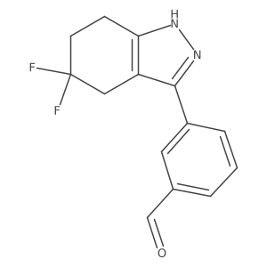 3-(5,5-difluoro-4,5,6,7-tetrahydro-2H-indazol-3-yl)benzaldehyde Structure