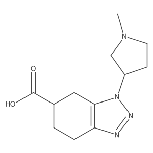1-(1-methylpyrrolidin-3-yl)-4,5,6,7-tetrahydro-1H-1,2,3-benzotriazole-6-carboxylic acid Structure