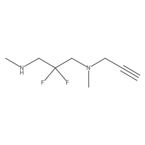 {2,2-Difluoro-3-[methyl(prop-2-yn-1-yl)amino]propyl}(methyl)amine结构式