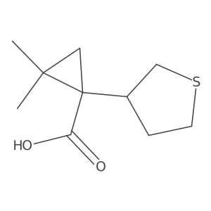 2,2-Dimethyl-1-(thiolan-3-yl)cyclopropane-1-carboxylic acid结构式