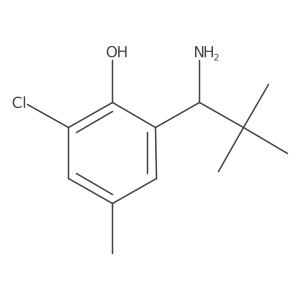 2-(1-Amino-2,2-dimethylpropyl)-6-chloro-4-methylphenol Structure