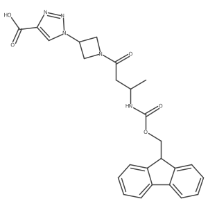1-{1-[(3R)-3-({[(9H-fluoren-9-yl)methoxy]carbonyl}amino)butanoyl]azetidin-3-yl}-1H-1,2,3-triazole-4-carboxylic acid Structure