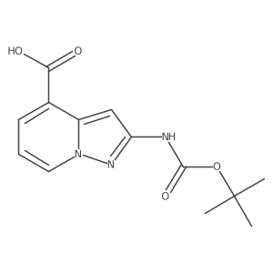2-{[(Tert-butoxy)carbonyl]amino}pyrazolo[1,5-a]pyridine-4-carboxylic acid结构式