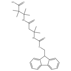 3-[3-({[(9H-fluoren-9-yl)methoxy]carbonyl}amino)-3-methylbutanamido]-2,2,3-trimethylbutanoic acid结构式