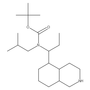 tert-butyl N-[1-(decahydroisoquinolin-5-yl)propyl]-N-(2-methylpropyl)carbamate结构式