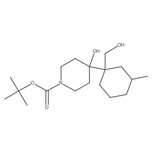 Tert-butyl 4-hydroxy-4-[1-(hydroxymethyl)-3-methylcyclohexyl]piperidine-1-carboxylate Structure