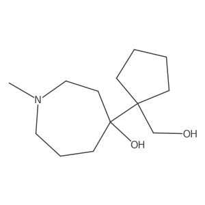 4-[1-(Hydroxymethyl)cyclopentyl]-1-methylazepan-4-ol结构式