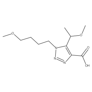 1-(4-methoxybutyl)-5-(1-methoxyethyl)-1H-1,2,3-triazole-4-carboxylic acid Structure