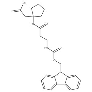 2-{1-[3-({[(9H-fluoren-9-yl)methoxy]carbonyl}amino)propanamido]cyclopentyl}acetic acid结构式