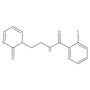 2-fluoro-N-[2-(2-oxopyrimidin-1-yl)ethyl]benzamide结构式