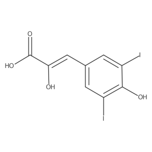 2-Propenoic acid, 2-hydroxy-3-(4-hydroxy-3,5-diiodophenyl)- Structure