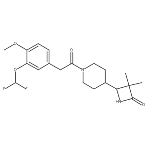 4-(1-{2-[3-(Difluoromethoxy)-4-methoxyphenyl]acetyl}piperidin-4-yl)-3,3-dimethylazetidin-2-one结构式