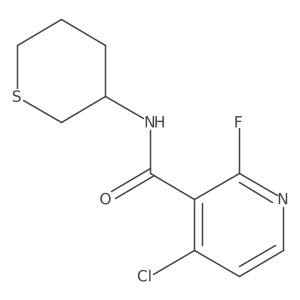 4-Chloro-2-fluoro-N-(thian-3-yl)pyridine-3-carboxamide Structure