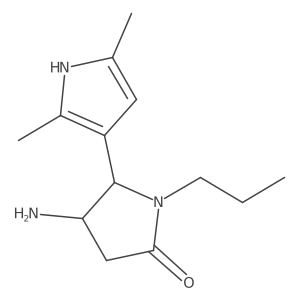 (4S,5R)-4-amino-5-(2,5-dimethyl-1H-pyrrol-3-yl)-1-propylpyrrolidin-2-one结构式