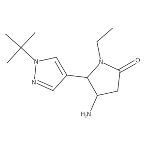 4-amino-5-(1-tert-butyl-1H-pyrazol-4-yl)-1-ethylpyrrolidin-2-one Structure