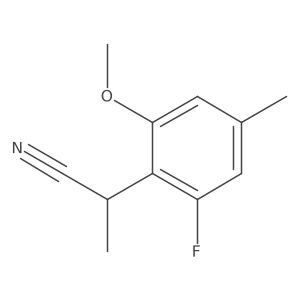 2-(2-Fluoro-6-methoxy-4-methylphenyl)propanenitrile Structure