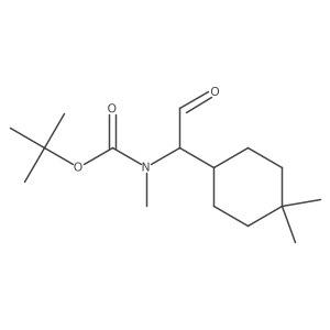 tert-butyl N-[1-(4,4-dimethylcyclohexyl)-2-oxoethyl]-N-methylcarbamate结构式