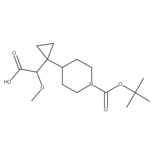 2-(1-{1-[(Tert-butoxy)carbonyl]piperidin-4-yl}cyclopropyl)-2-methoxyacetic acid Structure