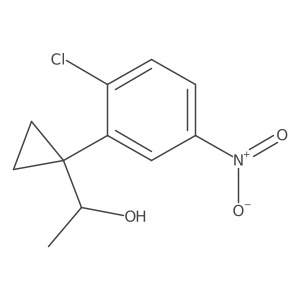 1-[1-(2-Chloro-5-nitrophenyl)cyclopropyl]ethan-1-ol结构式
