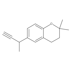 6-(but-3-yn-2-yl)-2,2-dimethyl-3,4-dihydro-2H-1-benzopyran Structure