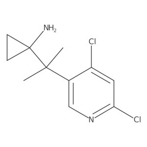 1-[2-(4,6-Dichloropyridin-3-yl)propan-2-yl]cyclopropan-1-amine结构式