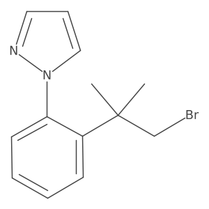 1-[2-(1-bromo-2-methylpropan-2-yl)phenyl]-1H-pyrazole结构式
