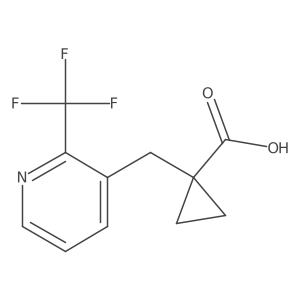 1-{[2-(Trifluoromethyl)pyridin-3-yl]methyl}cyclopropane-1-carboxylic acid Structure