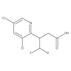 3-(3,5-Dichloropyridin-2-yl)-4,4-difluorobutanoic acid结构式