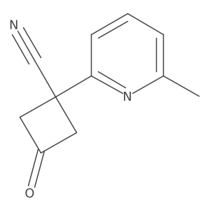 1-(6-Methylpyridin-2-yl)-3-oxocyclobutane-1-carbonitrile结构式