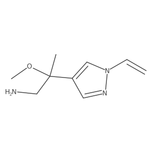 2-(1-ethenyl-1H-pyrazol-4-yl)-2-methoxypropan-1-amine结构式