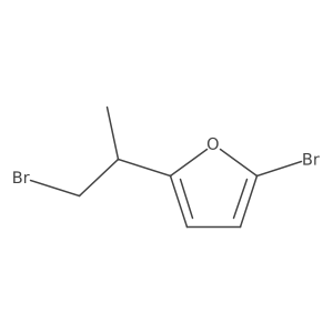2-Bromo-5-(1-bromopropan-2-yl)furan结构式