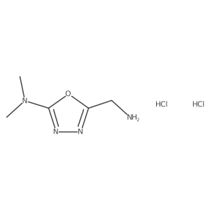 5-(Aminomethyl)-N,N-dimethyl-1,3,4-oxadiazol-2-amine;dihydrochloride Structure