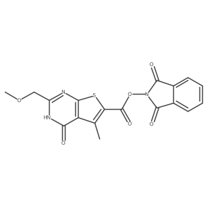 1,3-dioxo-2,3-dihydro-1H-isoindol-2-yl 2-(methoxymethyl)-5-methyl-4-oxo-3H,4H-thieno[2,3-d]pyrimidine-6-carboxylate Structure