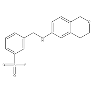 3-{[(3,4-dihydro-1H-2-benzopyran-6-yl)amino]methyl}benzene-1-sulfonyl fluoride Structure