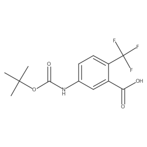 5-{[(Tert-butoxy)carbonyl]amino}-2-(trifluoromethyl)benzoic acid结构式