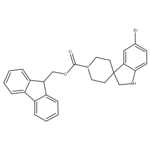 (9H-fluoren-9-yl)methyl 5-bromo-1,2-dihydrospiro[indole-3,4'-piperidine]-1'-carboxylate结构式