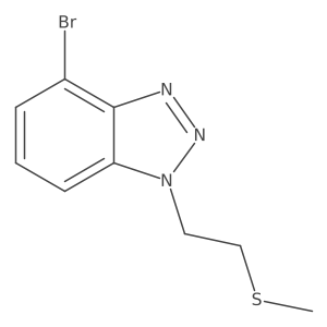 4-bromo-1-[2-(methylsulfanyl)ethyl]-1H-1,2,3-benzotriazole结构式