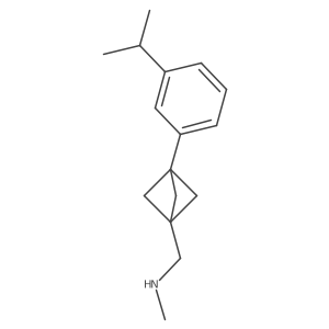 Methyl({3-[3-(propan-2-yl)phenyl]bicyclo[1.1.1]pentan-1-yl}methyl)amine Structure