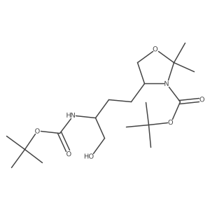 (R)-4-[(R)-3-Boc-2,2-dimethyl-4-oxazolidinyl]-2-(Boc-amino)-1-butanol Structure