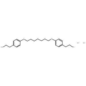 2,2'-((Heptane-1,7-diylbis(oxy))bis(4,1-phenylene))bis(ethan-1-amine) 2hcl结构式