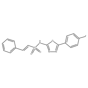 N-[5-(4-fluorophenyl)-1,3,4-oxadiazol-2-yl]-2-phenylethene-1-sulfonamide Structure