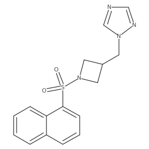 1-((1-(naphthalen-1-ylsulfonyl)azetidin-3-yl)methyl)-1H-1,2,4-triazole结构式