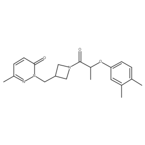 2-({1-[2-(3,4-Dimethylphenoxy)propanoyl]azetidin-3-yl}methyl)-6-methyl-2,3-dihydropyridazin-3-one结构式