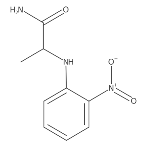 (2S)-2-[(2-nitrophenyl)amino]propanamide Structure